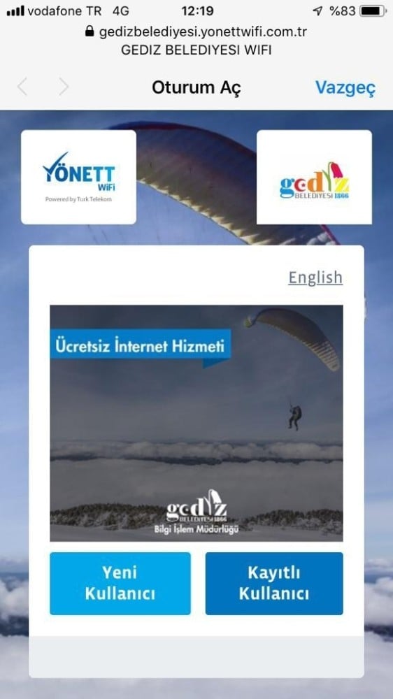 Gediz Belediyesi’nden ücretsiz Wİ-Fİ hizmeti 