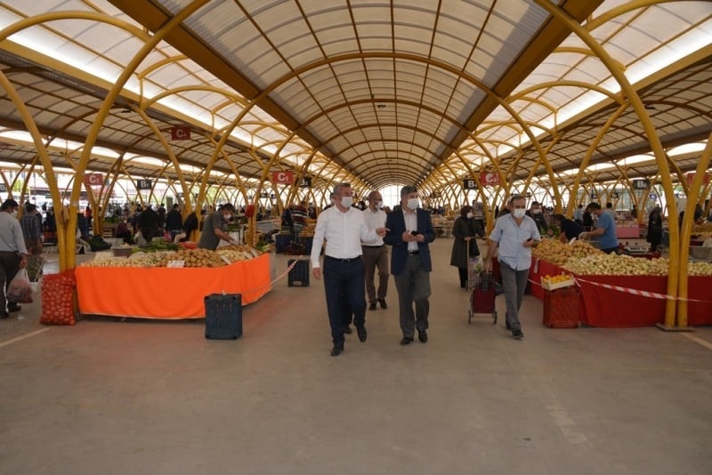 Gediz protokolü pazaryerini denetledi 