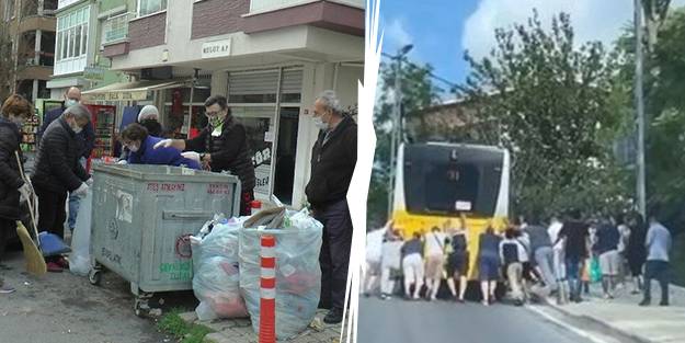 Gel vatandaş CHP belediyeciliğine gel! Çöp toplatılır, otobüs ittirilir!