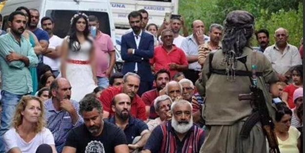 Gelin ve damada PKK şoku