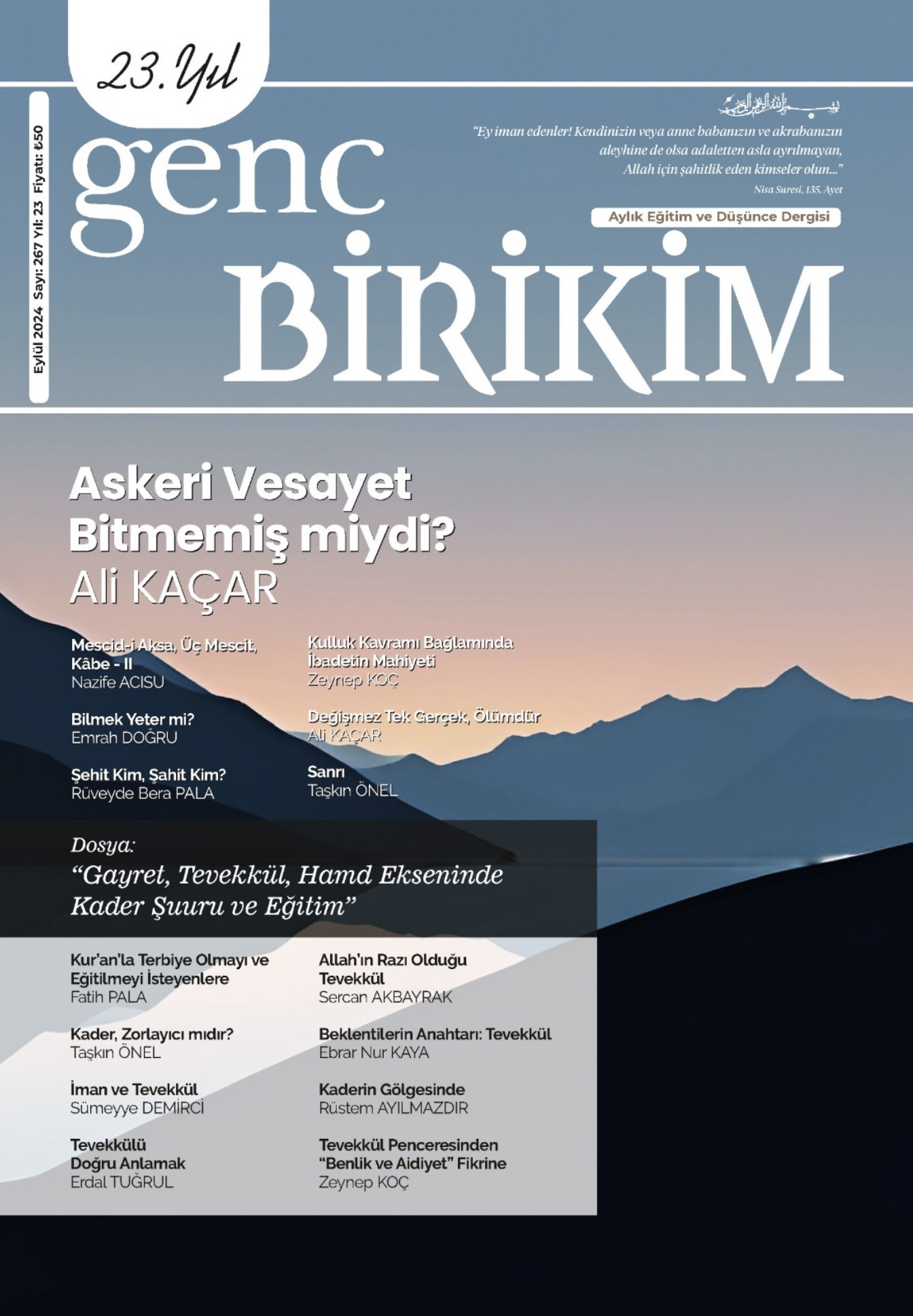 Genç Birikim Dergisi’nin 267'nci (Eylül 2024) sayısı çıktı!