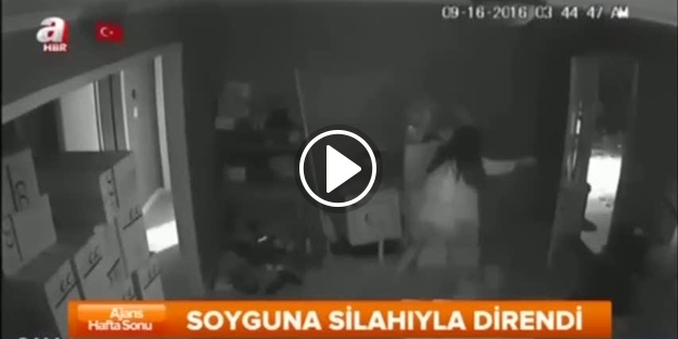 Genç kadın hırsızlara kurşun yağdırdı