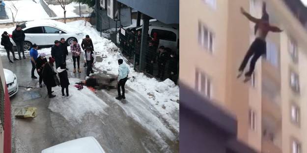 Genç kız terastan atlayarak intihar etti! Feci anlar anbean kaydedildi