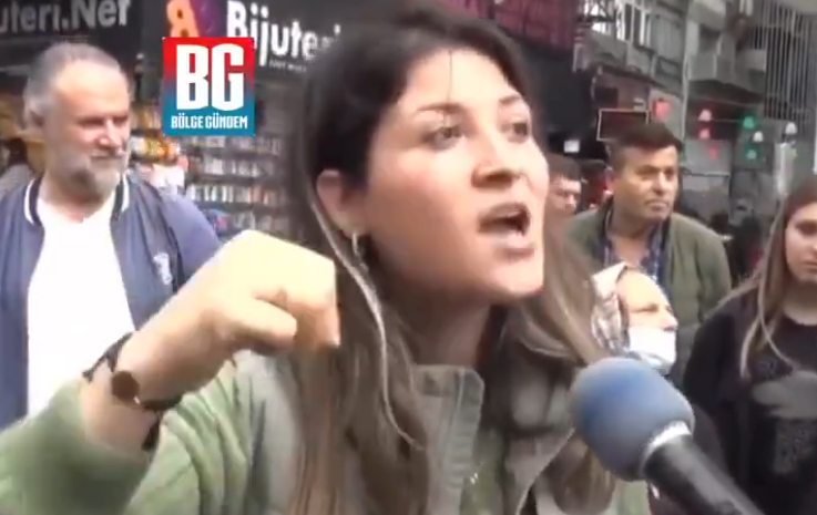 Genç kızdan CHP seçmenine olay çıkış