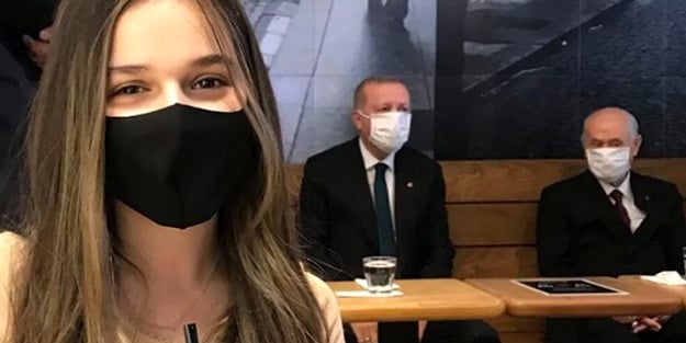 Genç kızın Erdoğan ve Bahçeli ile çektiği selfie gündem oldu