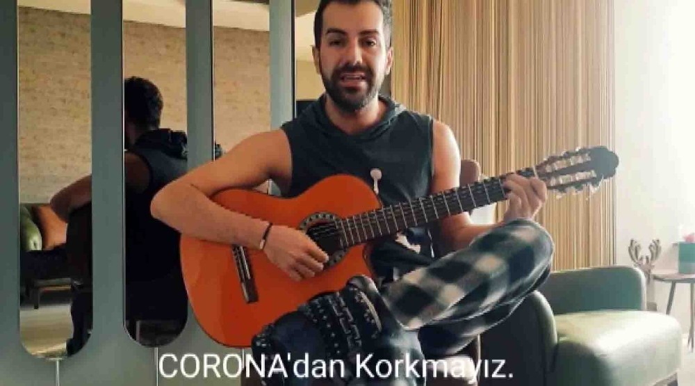 Genç şarkıcıdan ’Önlem Al, Evde Kal’ bestesi 