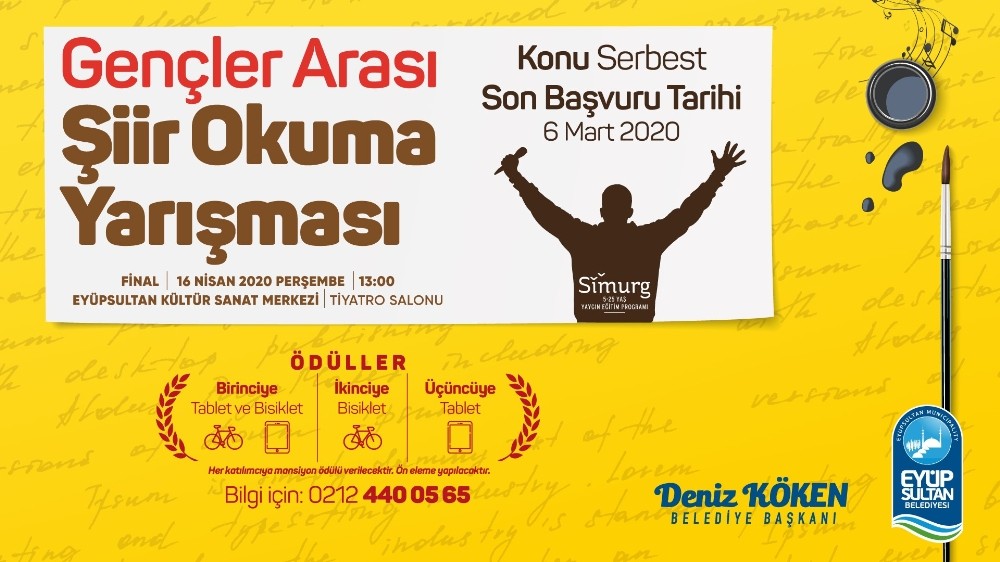 Gençler Arası Şiir Okuma Yarışması başvuruları başladı 