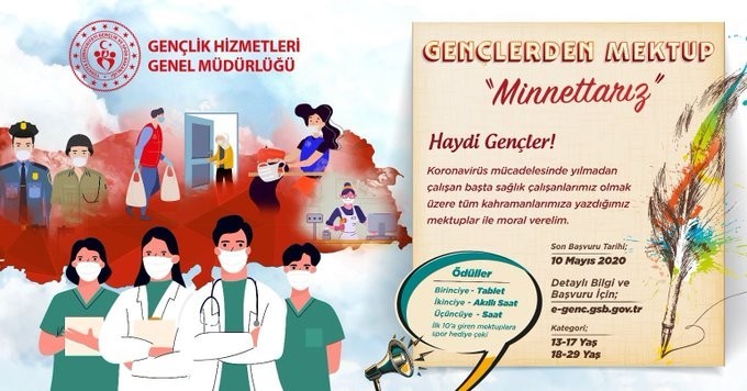 Gençlerden korona virüs kahramanlarına mektup: “Minnettarız” 