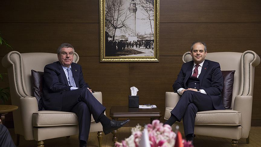 Gençlik ve Spor Bakanı Kılıç IOC Başkanı Bach'ı kabul etti