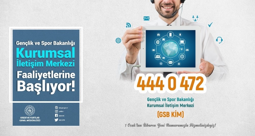 Gençlik ve Spor Bakanlığının ‘’Kurumsal İletişim Merkezi’’ faaliyetlerine başlıyor 