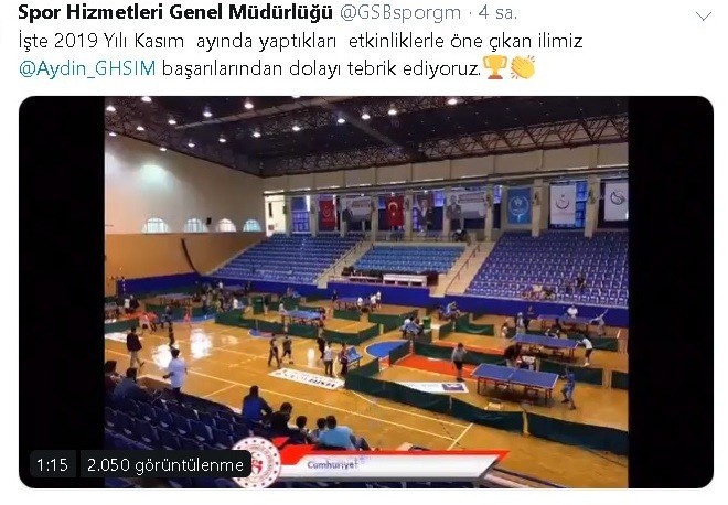 Gençlik ve Spor İl Müdürlüğü sportif etkinlikte en başarılı iller arasına girdi 