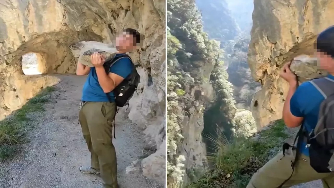 Gerçekten olacak iş değil! 3-5 beğeni için, uçurumun kenarında yaptığı bu hareketin bedeli ağır oldu