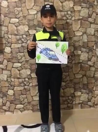 Gercüş Cumhuriyet İlkokulu öğrencileri Polis Haftasını unutmadı 