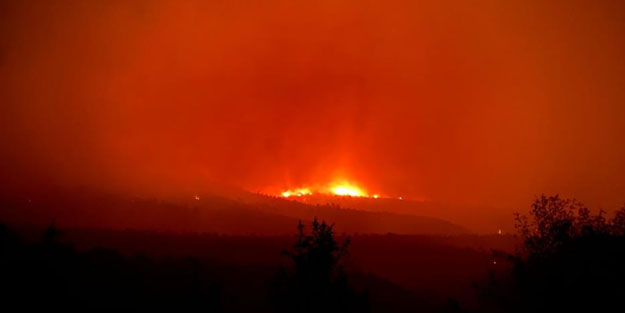 Gerede'deki orman yangını 13 saattir sürüyor