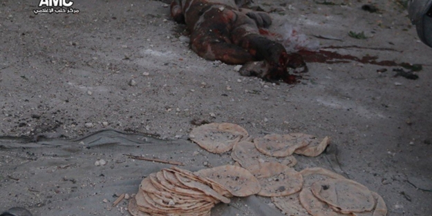 Geride eve götürmek için alınan kanlı ekmekler kaldı