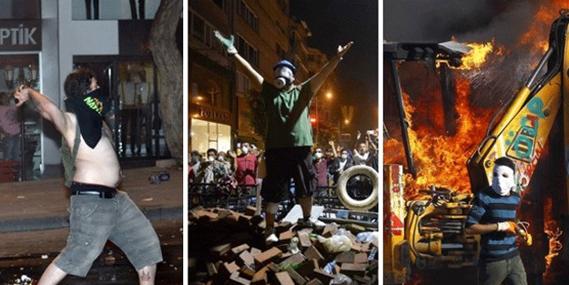 Gezi kalkışması ‘barışçıl eylem’ öyle mi? Halt etmişsiniz siz be