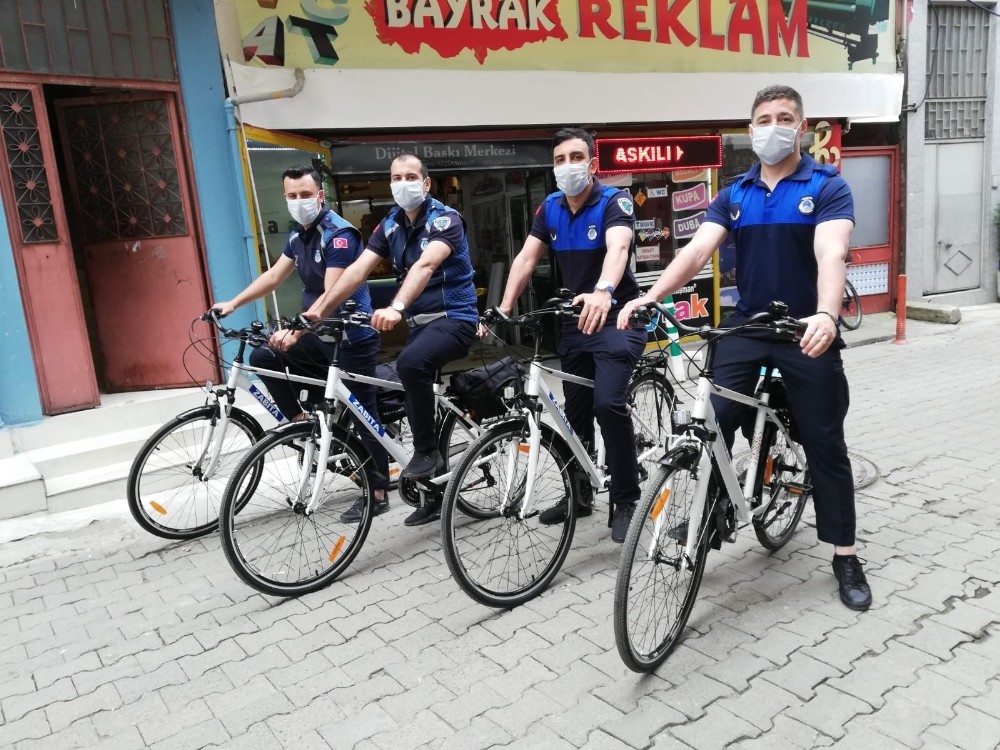 Giresun’da bisikletli zabıta ekipleri iş başında 