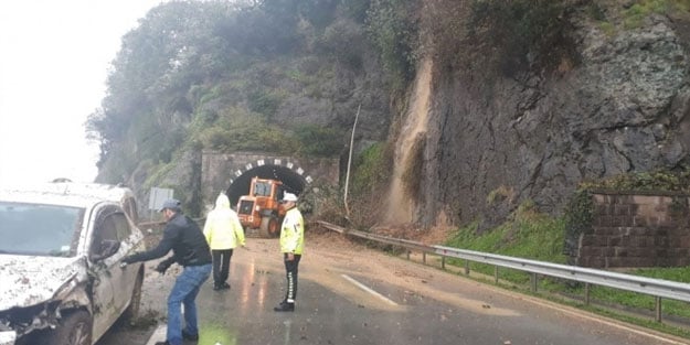 Giresun’da heyelan kazaya neden oldu: Yaralılar var
