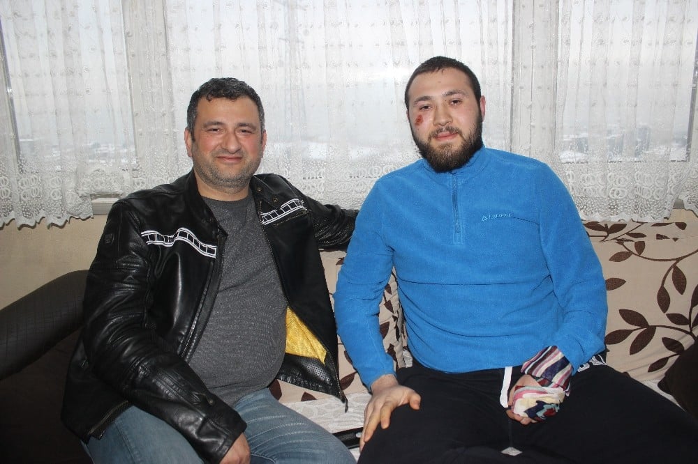 Giresun’da poşetle kayarken ölümden dönen Bilal Demir o anları anlattı 
