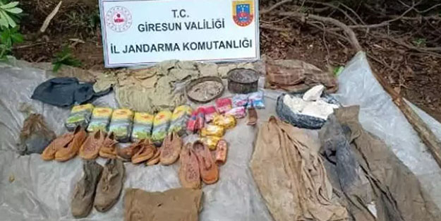Giresun'da terör örgütüne ait sığınak bulundu