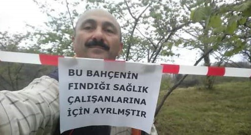 Giresunlu vatandaştan sağlık çalışanlarına destek 