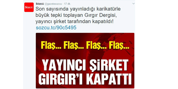 Gırgır kapandı, Sözcü üstüne bile alınmadı