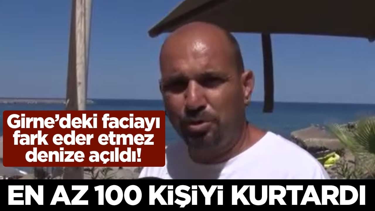 Girne’deki faciayı fark eder etmez denize açıldı! En az 100 kişiyi kurtardı