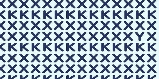 Gizli Y harfini 8 saniye içinde görebilenler dahi sayılıyor