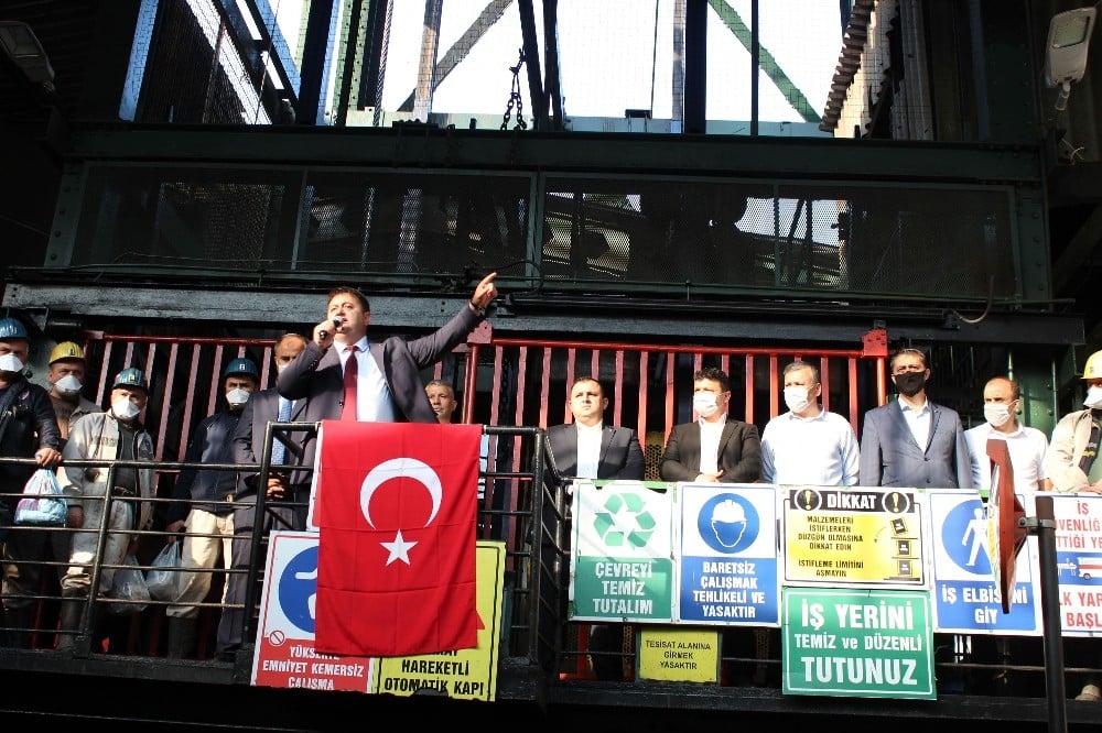 GMİS yönetim kurulu, Üzülmez ’de madenciye seslendi; 