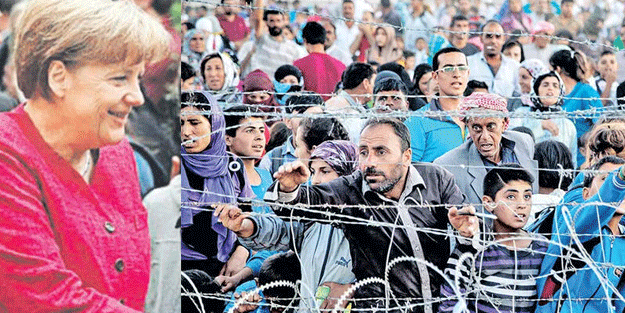 Göçmenler bizde ödül Merkel'de