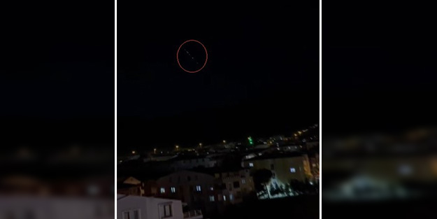 Gökyüzünde görünen ışıklar tedirgin etti!