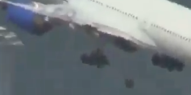 Gökyüzünde panik! Kalkış esnasında tekerleği koptu