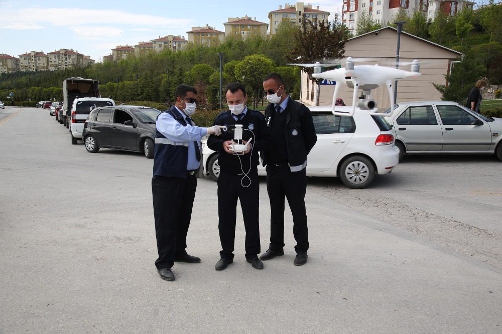Gölbaşı Belediyesinden Covid-19 mücadelesine droneli çözüm 