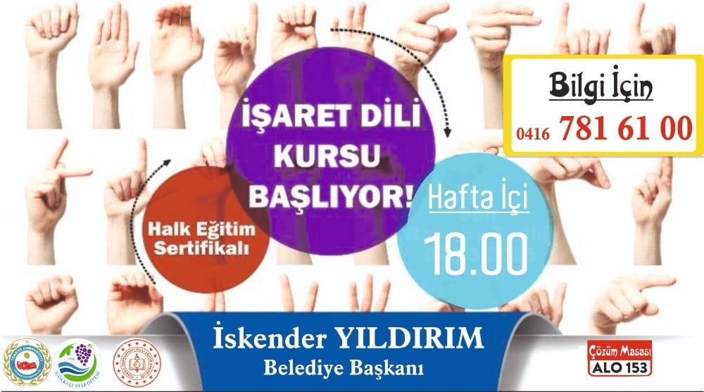 Gölbaşı Belediyesinden işaret dili kursu 