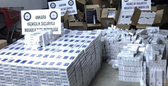 Gölbaşı'da 3 bin 400 karton kaçak sigara ele geçirildi