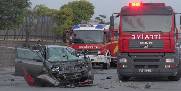 Gölbaşı'nda feci kaza: 1 kişi yanarak can verdi