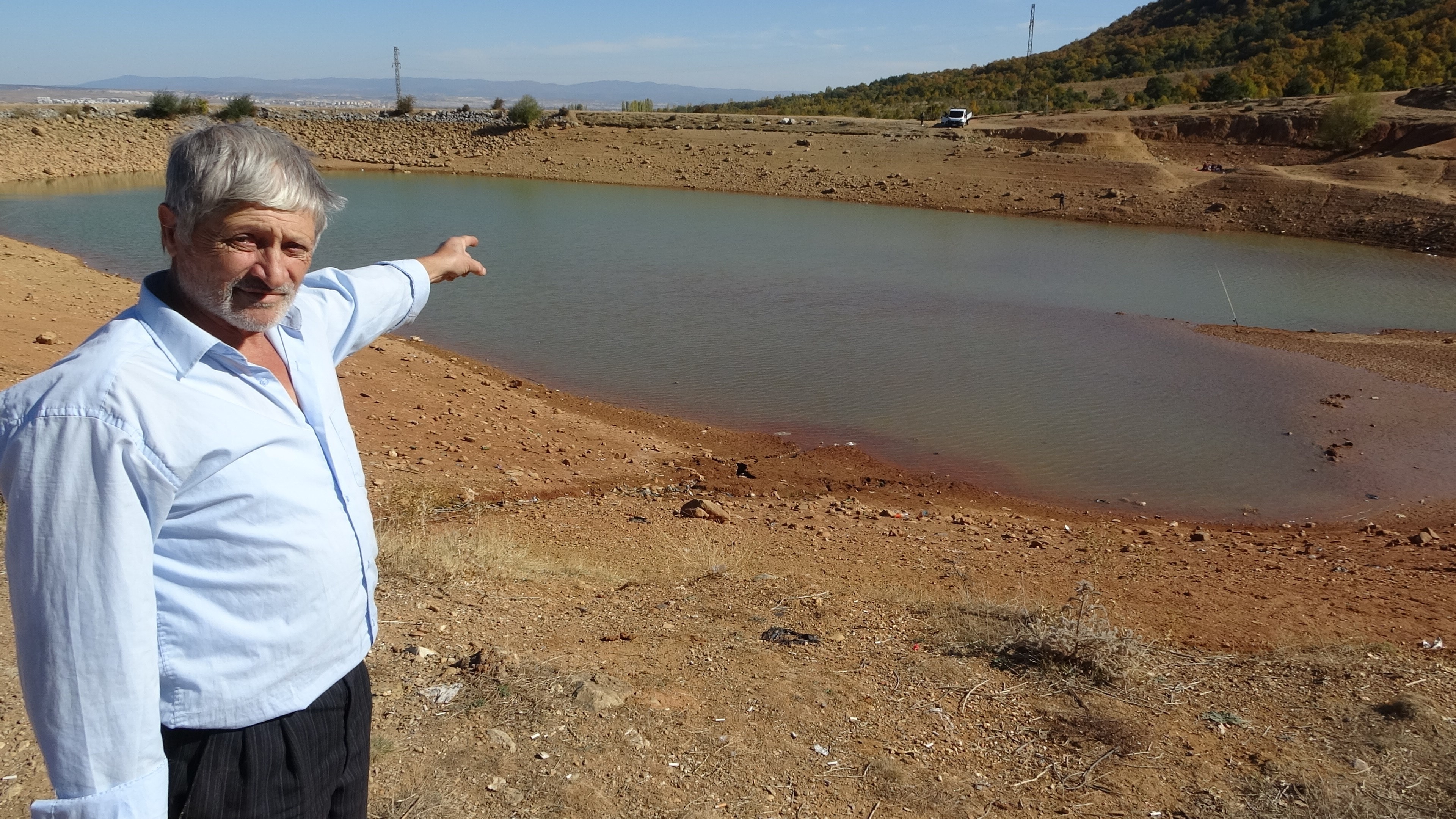 Gölette kuraklık tehlikesi