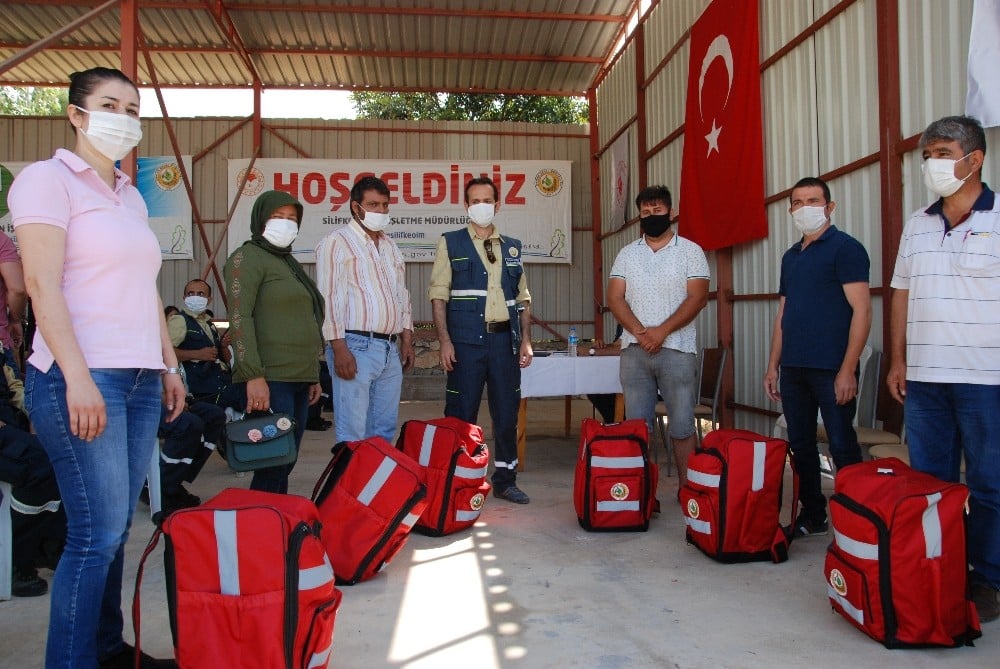 Gönüllü yangıncılar ilk tatbikatlarını yaptı 