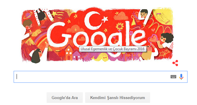 Google'dan 23 Nisan'a özel doodle hazırladı