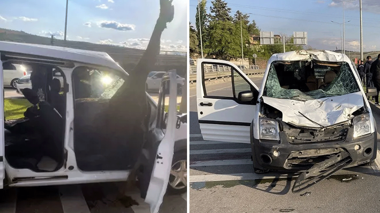 Görenler gözlerine inanamadı: Yola fırlayan at polis aracının içine girdi!