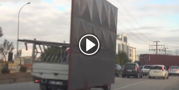 Görenleri hayrete düşüren kamyonet!