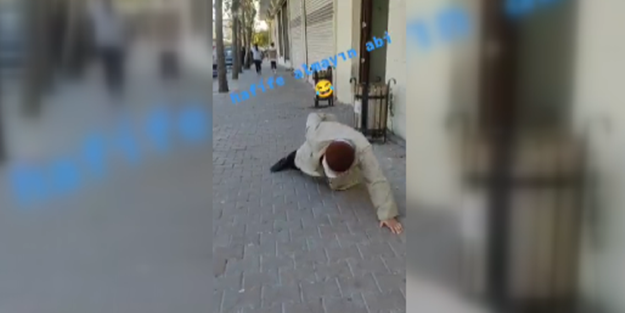 Görenlerin ağzı açık kaldı! Yaşlı adamdan imrenilen performans