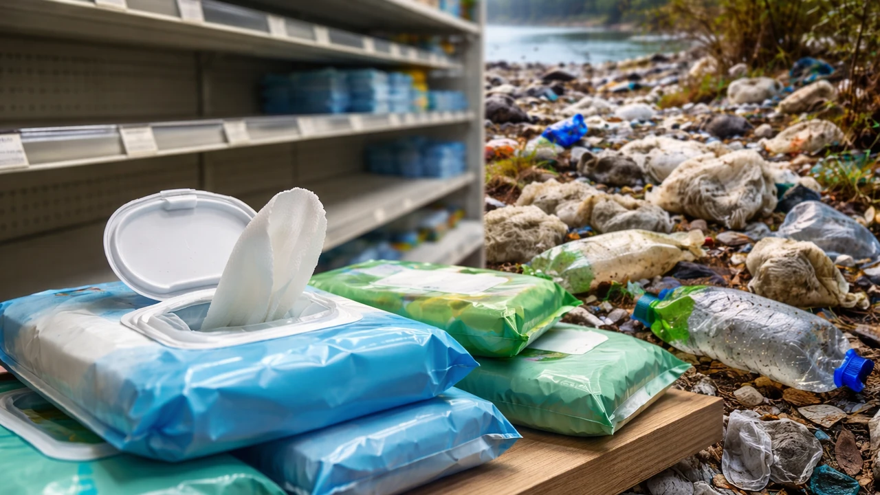 Görüldüğü kadar masum değil! Market rafları ıslak mendilden arındırılıyor