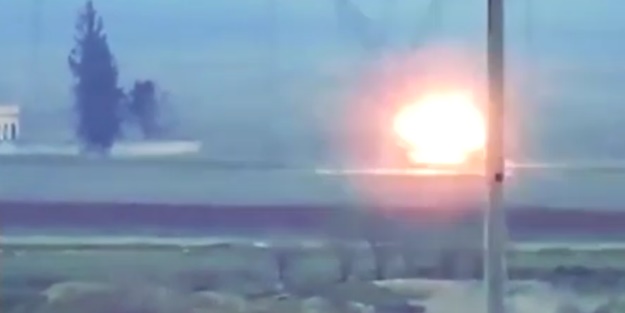 Görüntüleri ortaya çıktı! Esed askerleri böyle havaya uçtu