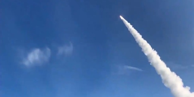 Görüntüleri paylaşıldı! Milli füze 280 km uzaktaki hedefi böyle vurdu