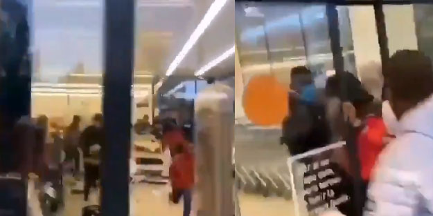 Gösteriler İspanya'ya yayıldı! Afrikalı göçmenler market yağmaladı