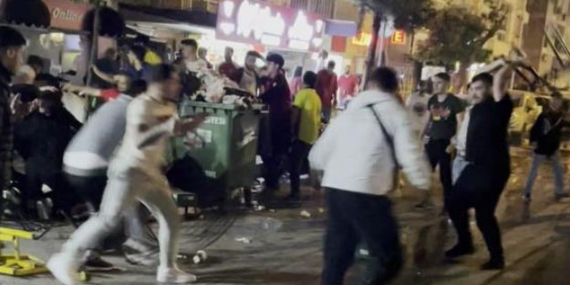 Göztepe taraftarları ile iş yeri çalışanları arasındaki korkunç kavga