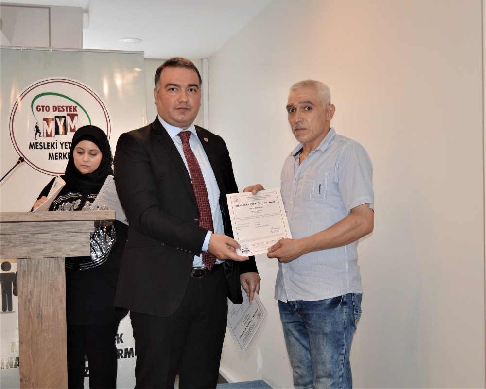 GTO Destek MYM 111 mahir eli belgelendirdi 
