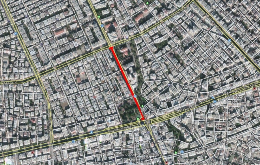 Güllük Caddesinin bir bölümü araç trafiğine 1 gün kapalı kalacak 