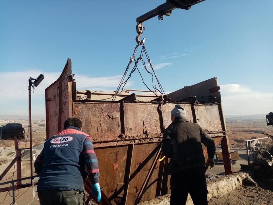Gülşehir’de kum ocağı eleme sistemi yenilendi 